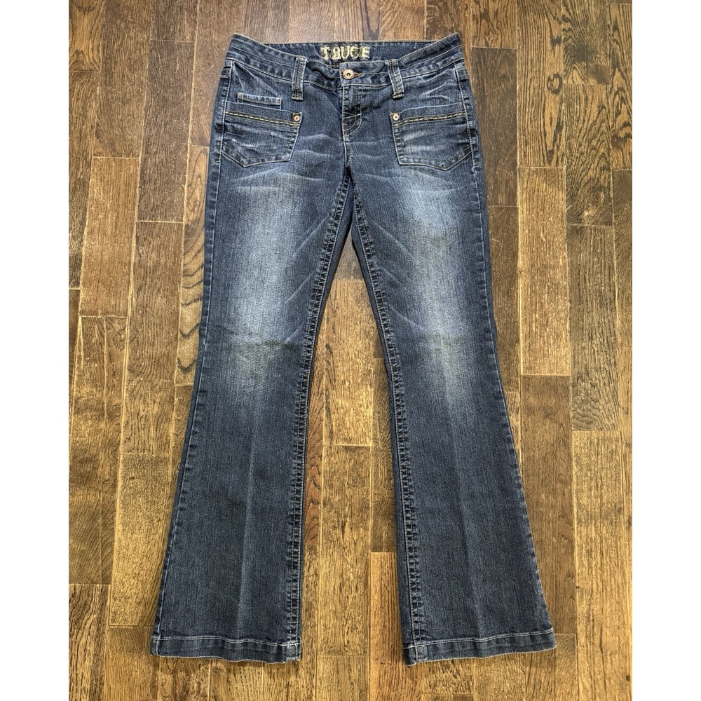 Truce Blue Jeans Women's Size 11 Bootcut Low Rise Stretch Y2K Cowgirl